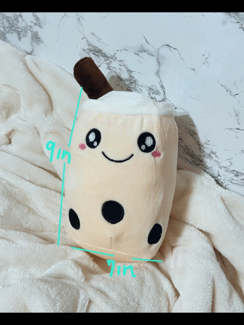 Plush Beige Bubble Tea Soft Toy Bag for Kids